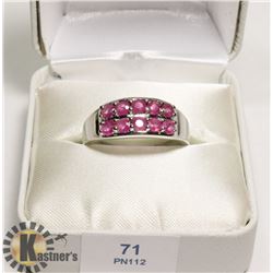 SILVER RUBY RING