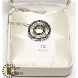 SILVER SAPPHIRE NECKLACE