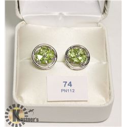 SILVER PERIDOT EARRINGS