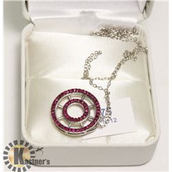 SILVER RUBY (0.8CT) NECKLACE