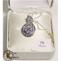 SILVER TANZANITE (1.5CT) NECKLACE