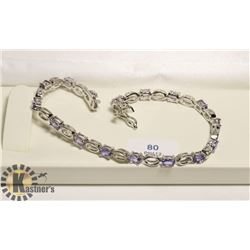 SILVER TANZANITE (3.5CT) BRACELET
