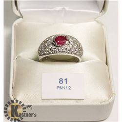 SILVER RUBY (0.6CT) RING