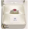Image 1 : SILVER RUBY RING