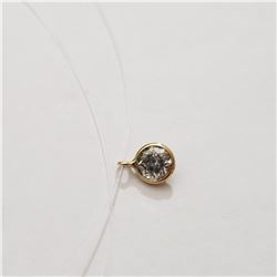 14K YELLOW GOLD FLOATING DIAMOND INVISIBLE 18"