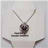 Image 1 : SILVER CREATED ALEXANDRITE 20"  NECKLACE