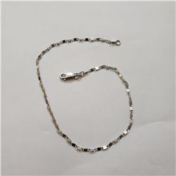 10K WHITE GOLD 10" 2.1G  ANKLET