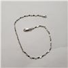 Image 1 : 10K WHITE GOLD 10" 2.1G  ANKLET