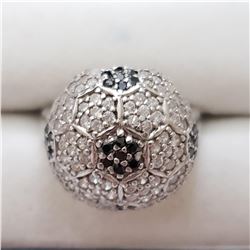 SILVER CUBIC ZIRCONIA  RING (~SIZE 7.5)