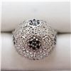Image 1 : SILVER CUBIC ZIRCONIA  RING (~SIZE 7.5)