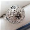 Image 2 : SILVER CUBIC ZIRCONIA  RING (~SIZE 7.5)
