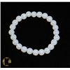 Image 1 : #144- MOONSTONE BEAD BRACELET/ 8mm/ 7.5"