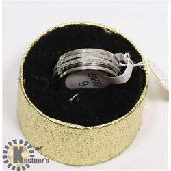 NEW STAINLESS STEEL RING SIZE 9  IN  GOLD TONE BOX