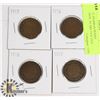 Image 1 : 4 LARGE CANADIAN PENNY COLLECTION, YEARS 1916-1919