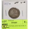 Image 1 : 1917 NEWFOUNDLAND SILVER 25 CENT COIN