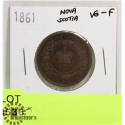 1861 NOVA SCOTIA ONE CENT COIN