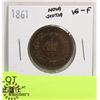 Image 1 : 1861 NOVA SCOTIA ONE CENT COIN