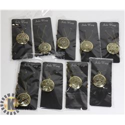LOT OF 9 ESSENTIAL OIL NECKLACES