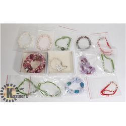 LOT OF ASSORTED BRACELETS.