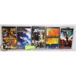 BUNDLE OF 5 PSP GAMES/ MOVIES