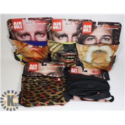 LOT OF 5 ASSORTED AIR HOLE FACE COVERS