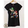 Image 1 : WOMENS PAPER MARIO BLACK T-SHIRT SMALL