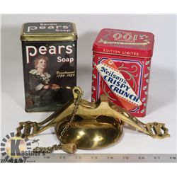 COLLECTIBLE SAN FRANCISCO CABLE CAR BRASS BELL +