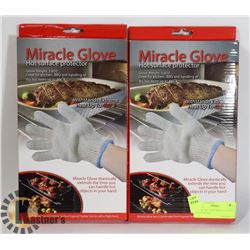 LOT OF TWO NEW MIRACLE GLOVE HOT SURFACE