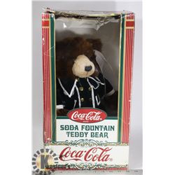 COLLECTIBLE 1998 COCA COLA SODA FOUNTAIN TEDDY