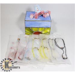 VINTAGE RISING SUN JEWELRY BOX FULL OF FASHION