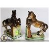 Image 1 : PAIR OF JAPAN MADE PORCELAIN HORSE BOOK ENDS