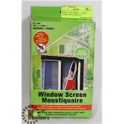 NEW 51" X 59" WHITE WINDOW SCREEN INCLUDES SELF-