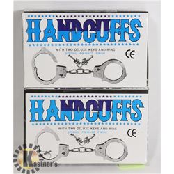 TWO HANDCUFFS WITH KEYS