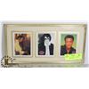 Image 1 : FRAMED SET OF 3 ELVIS PRESLEY COLLECTOR CARDS