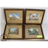 Image 1 : SET OF 4 FRAMED FRENCH SCENE PAINTINGS