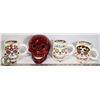 Image 1 : BOX OF CERAMIC SKULLS