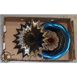 BOX OF 2 LARGE METAL SPINNERS