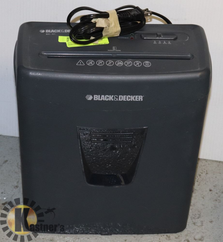 BLACK AND DECKER BD61 PAPER SHREDDER