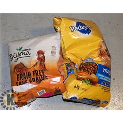 TWO BAGS OF DOG FOOD