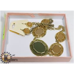 TURTLE BACK EARRING AND NECKLACE SET