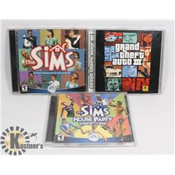 COMPUTER GAMES LOT OF 3