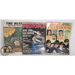 3 X BEATLES MAGAZINES INCLUDING RARE 1964