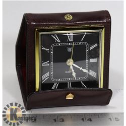 GERMAN MADE ALARM CLOCK PORTABLE & LEATHER