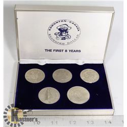 1968-1972 SET OF COLLECTORS KLONDIKE DAYS DOLLARS