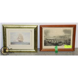 LOT OF 2 FRAMED SEASIDE PICTURES