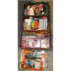 THREE FLATS OF PARTY SUPPLIES