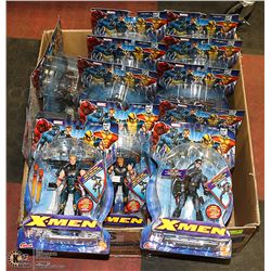 BOX  WITH 12 MARVEL X-MEN ACTION FIGURES