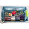 Image 1 : BLUE BASKET WITH NEW NAIL PRODUCTS, LIP