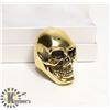 Image 1 : NEW MEN'S GOLD-TONE METAL SKULL HEAD