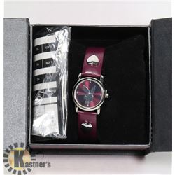 NEW PLAYBOY WATCH WITH WINE COLOURED